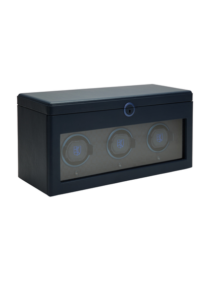 Wolf Earth Triple Watch Winder - Midnight Blue *Online Exclusive*