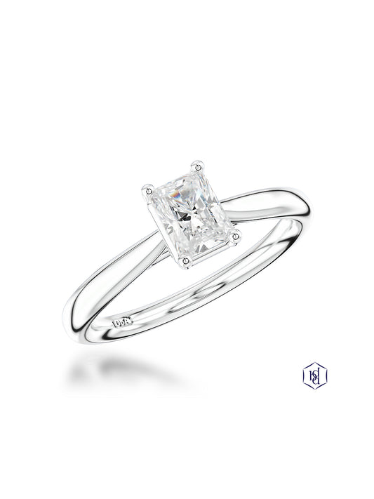 Classic Radiant 0.51ct Diamond Solitaire Ring in Platinum