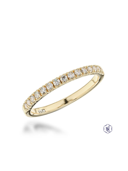 Skye Eternity 0.22ct Diamond Round Brilliant Cut Half Eternity Ring in 18ct Yellow Gold