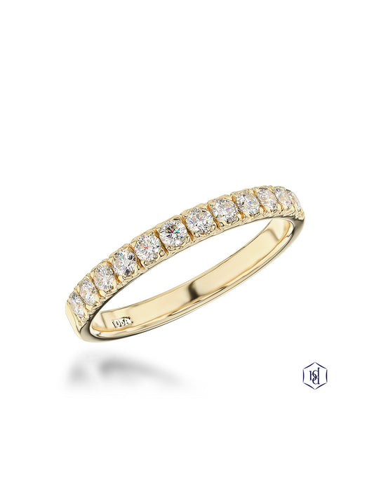 Skye Eternity 0.33ct Diamond Round Brilliant Cut Half Eternity Ring in 18ct Yellow Gold