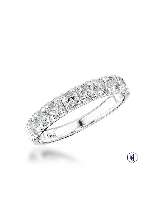 Skye Eternity 0.74ct Diamond Round Brilliant Cut Half Eternity Ring in Platinum