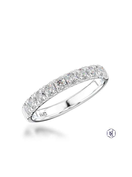 Skye Eternity 0.53ct Diamond Round Brilliant Cut Half Eternity Ring in Platinum