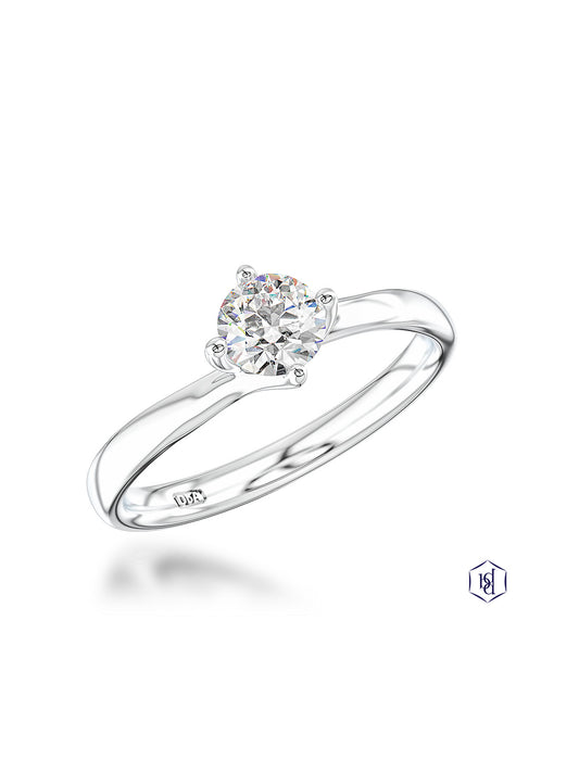 Canna 0.33ct Diamond Round Brilliant Cut Solitaire Ring in Platinum
