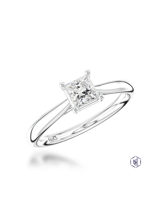 Classic Princess 0.40ct Diamond Princess Cut Solitaire Ring in Platinum
