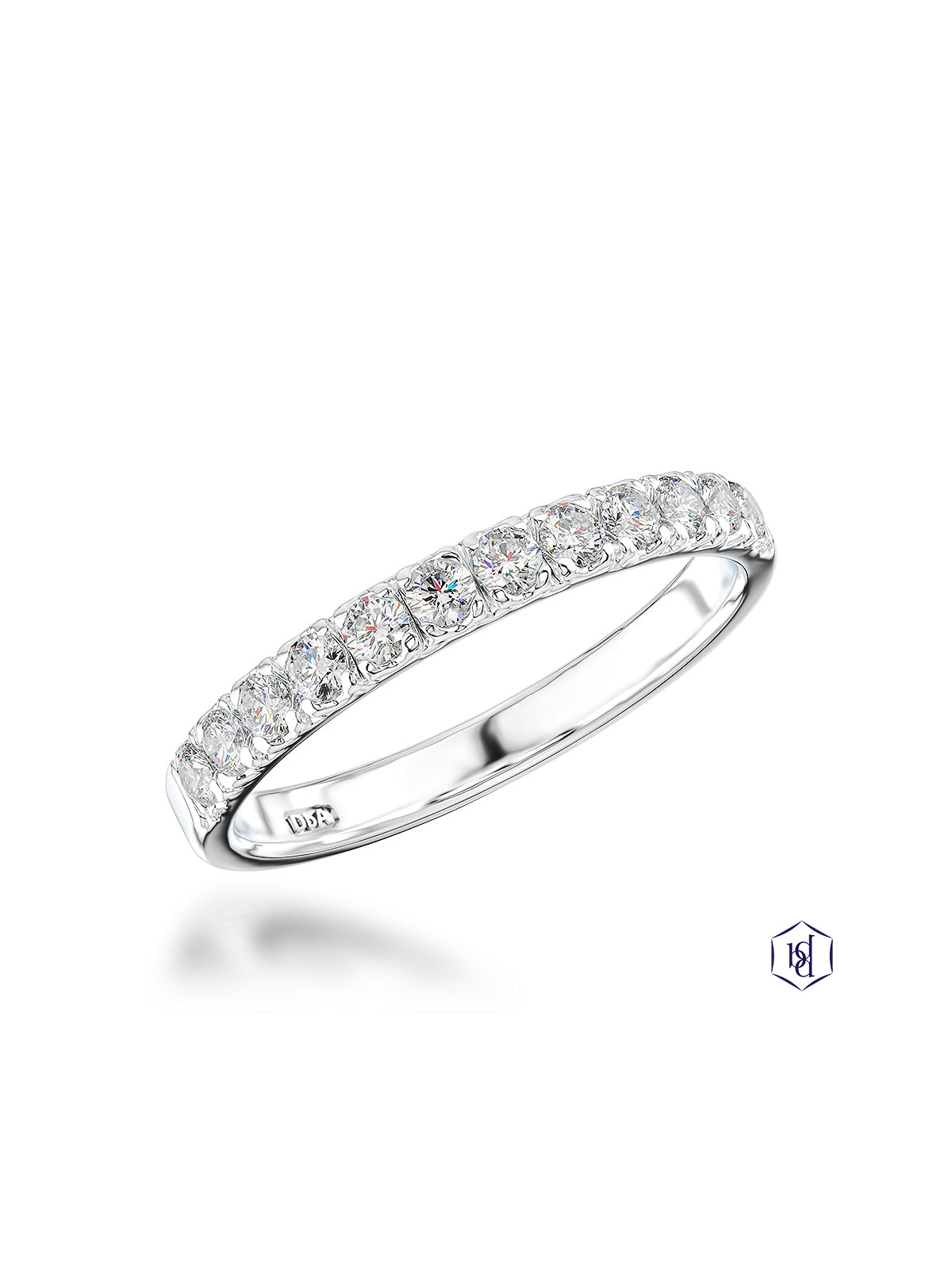 Skye Eternity 0.53ct Diamond Round Brilliant Cut Half Eternity Ring in Platinum
