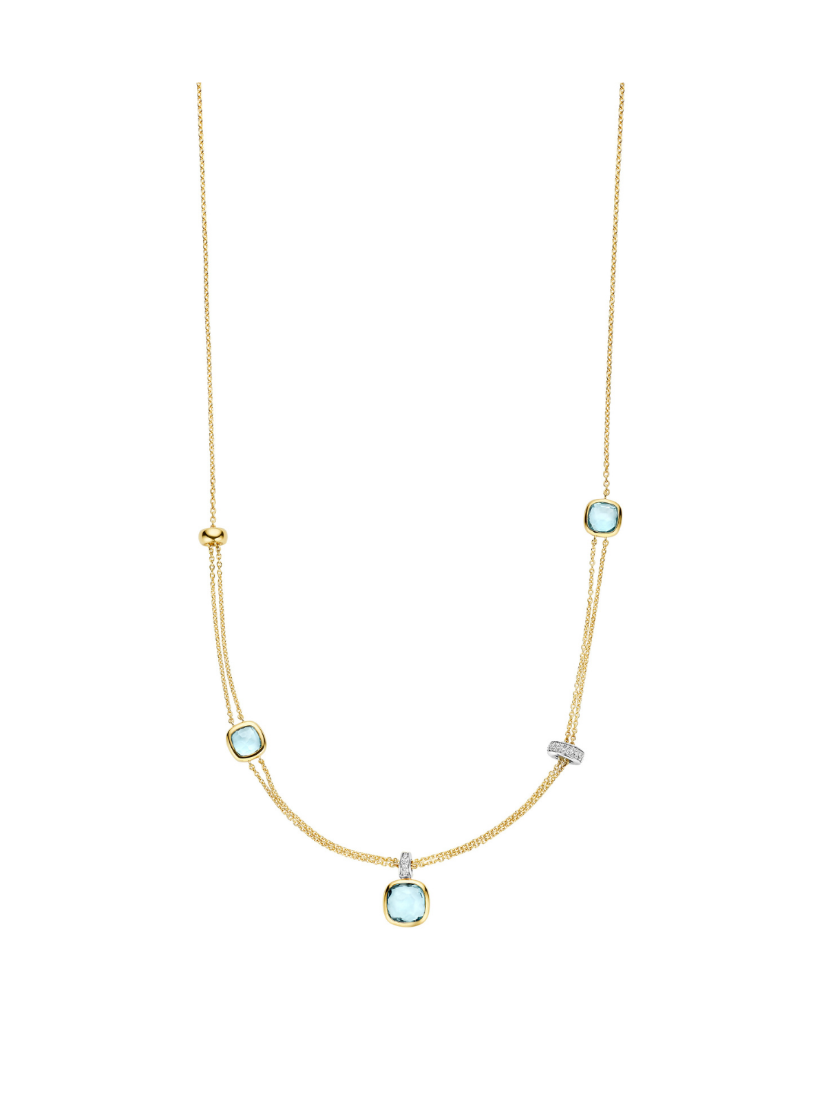 Ti Sento Layered Cushion Necklace 34122TY/50