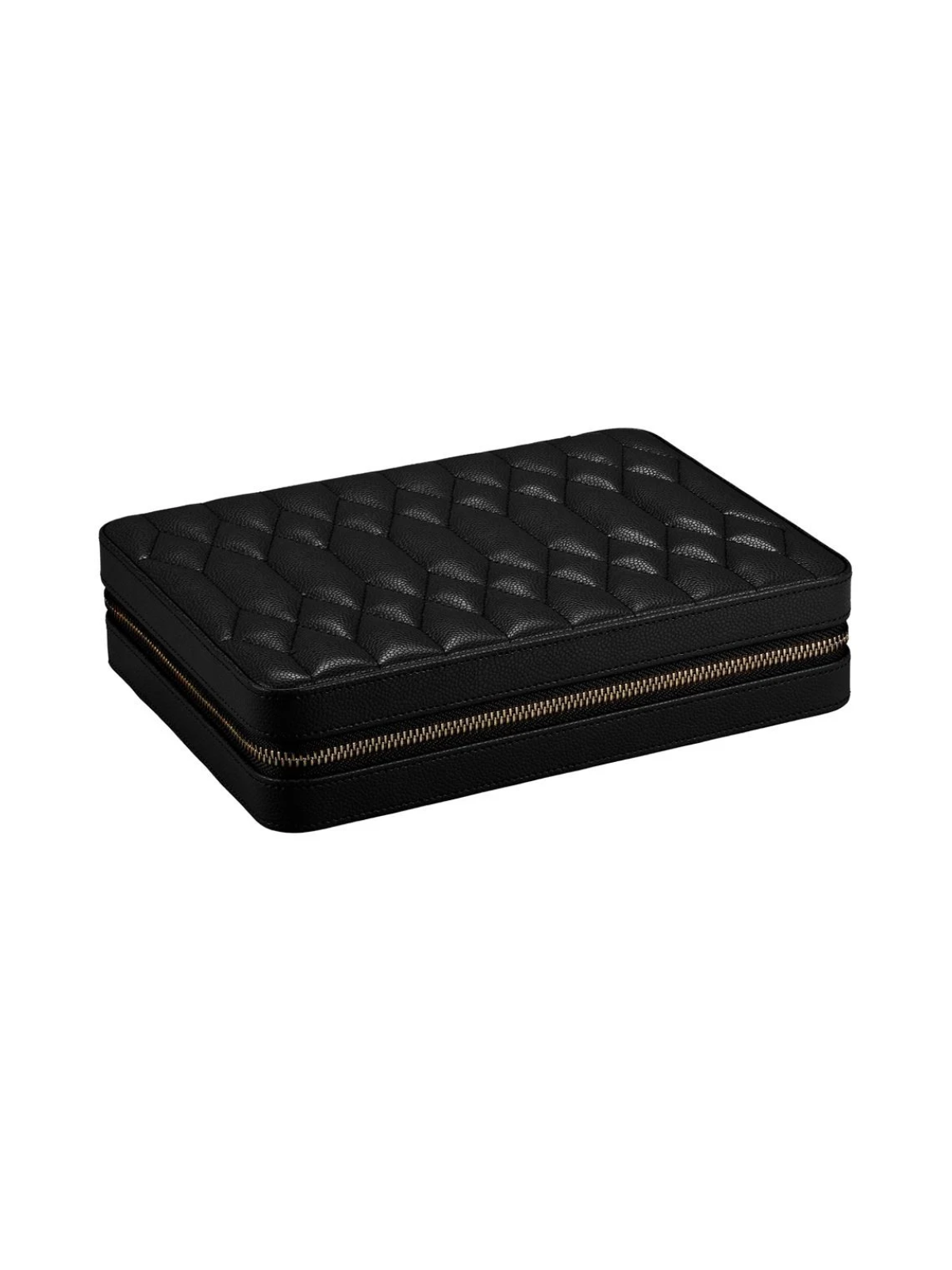 WOLF Lauren Large Zip Jewellery Case - Black