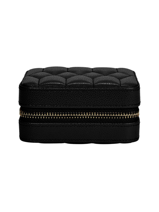 WOLF Lauren Zip Jewellery Travel Case - Black
