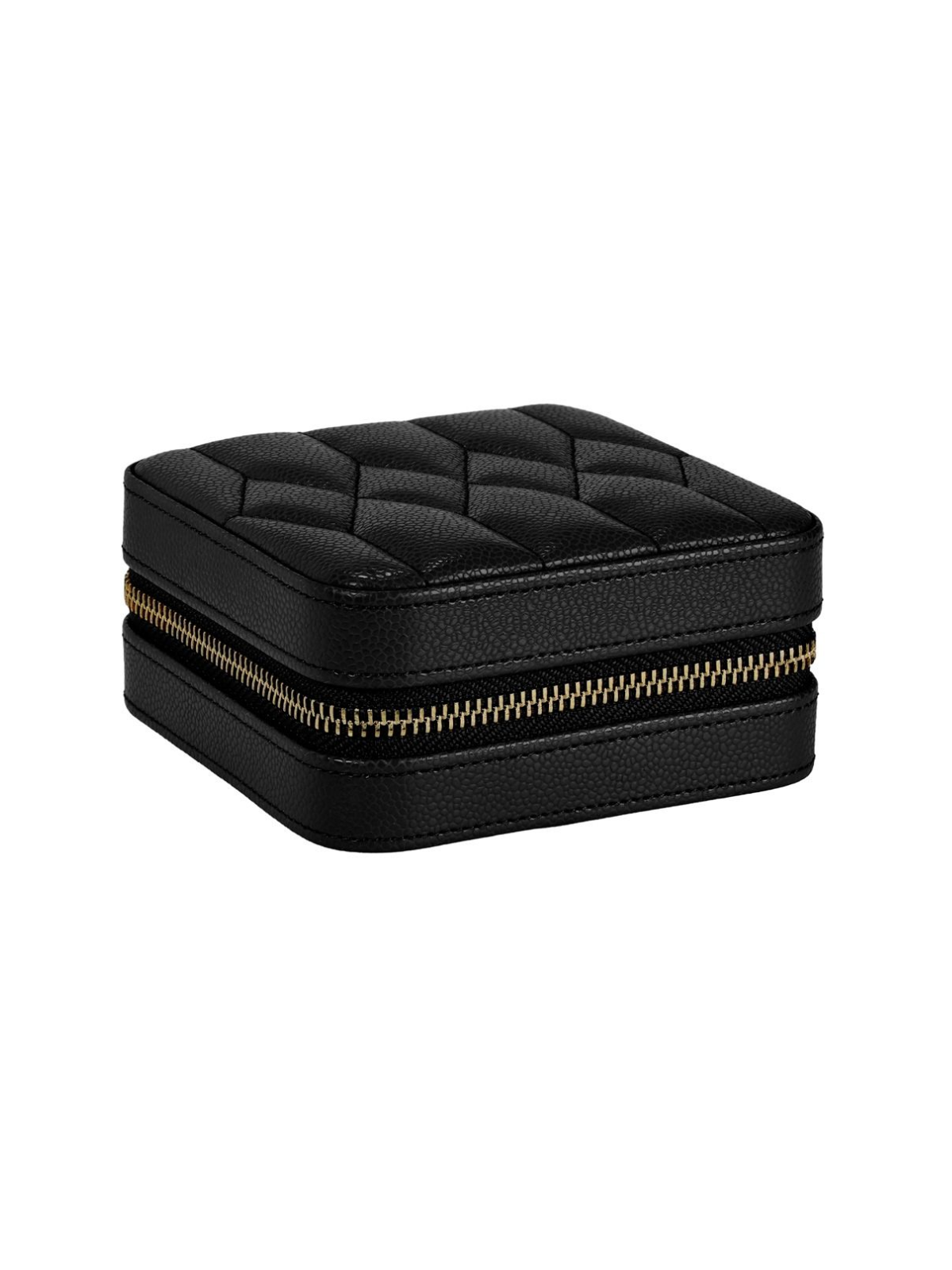 WOLF Lauren Zip Jewellery Travel Case - Black