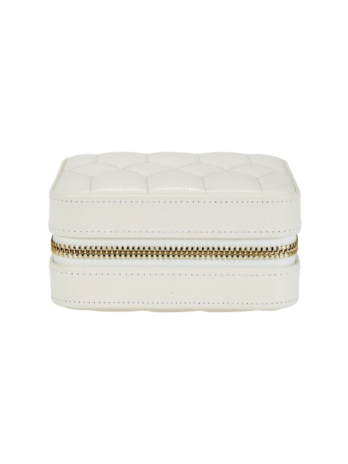 WOLF Lauren Zip Jewellery Travel Case - Ivory