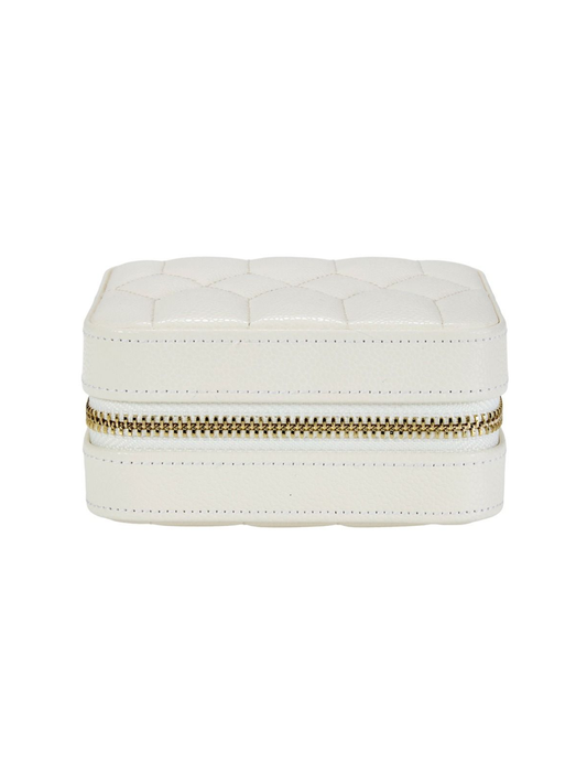 WOLF Lauren Zip Jewellery Travel Case - Ivory