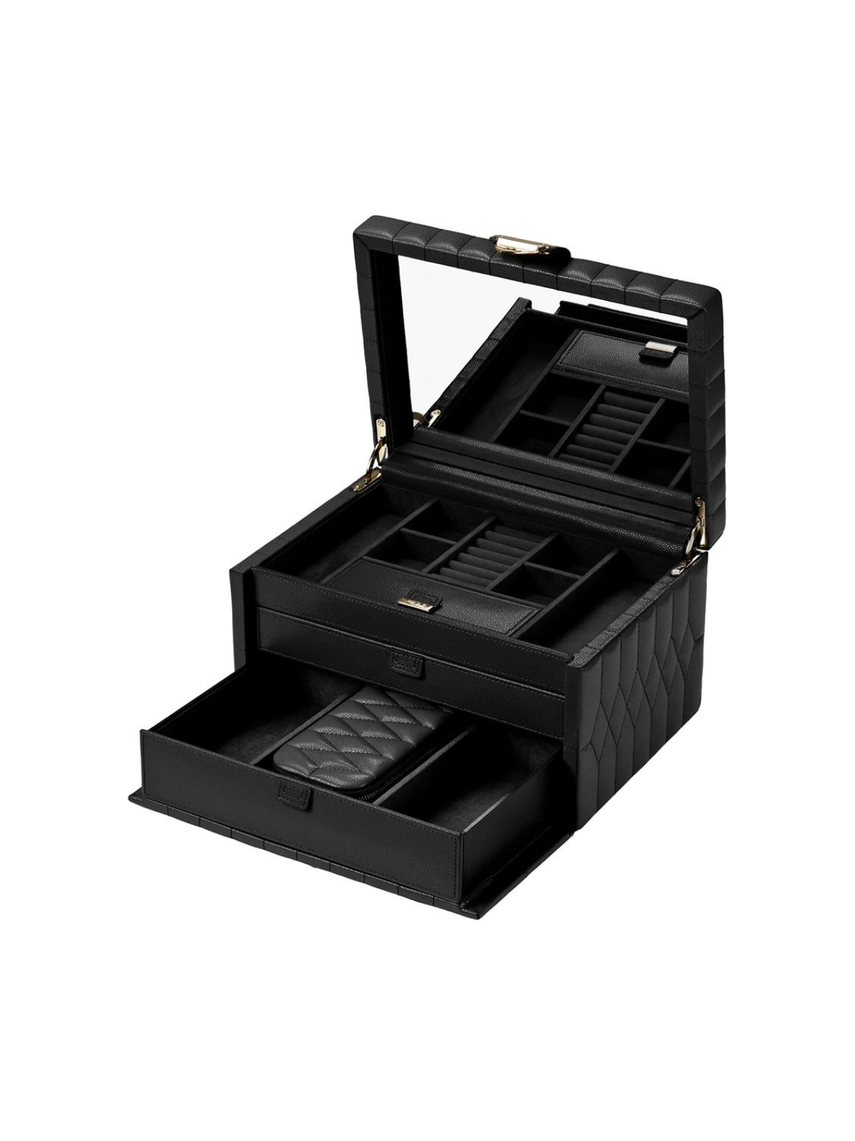 WOLF Lauren Medium Jewellery Box - Black