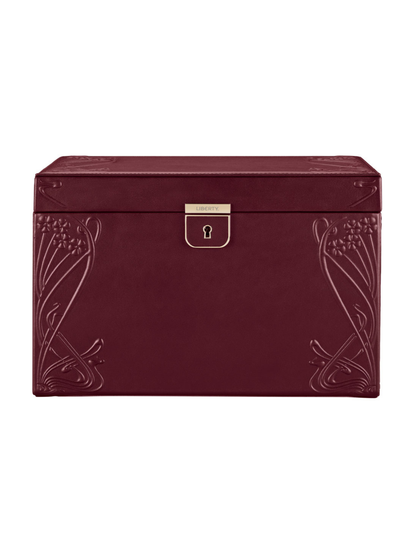 WOLF X LIBERTY Ianthe Large Jewellery Box - Burgundy *Online Exclusive*