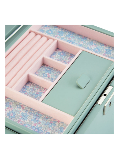 Wolf x Liberty Julia Interior Print Large Jewellery Box - Sage Green *Online Exclusive*