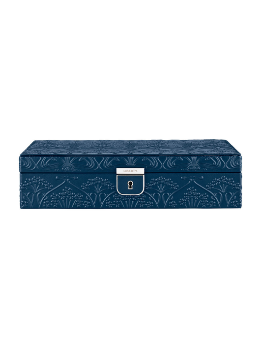 Wolf x Liberty All Over Ianthe Medium Jewellery Box - Navy *Online Exclusive*