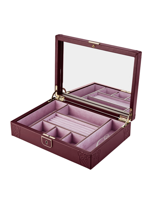 Wolf x Liberty Ianthe Medium Jewellery Box - Burgundy *Online Exclusive*