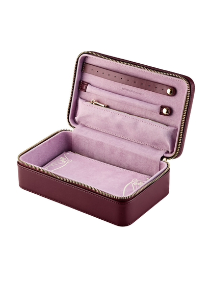 Wolf x Liberty Ianthe Medium Jewellery Case - Burgundy *Online Exclusive*