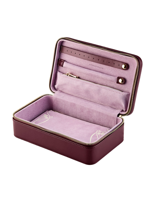 Wolf x Liberty Ianthe Medium Jewellery Case - Burgundy *Online Exclusive*