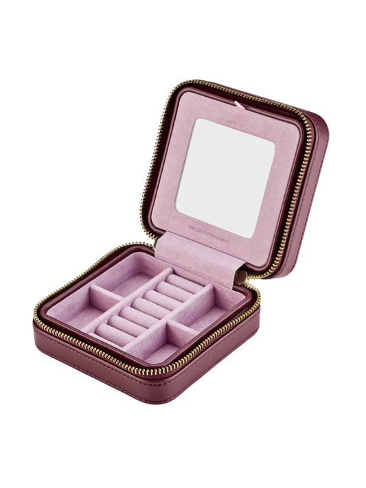 Wolf x Liberty Ianthe Small Jewellery Case - Burgundy *Online Exclusive*