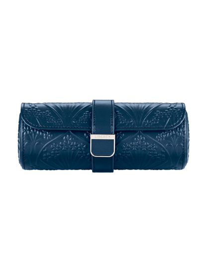 Wolf x Liberty All Over Ianthe Triple Watch Roll - Navy *Online Exclusive*