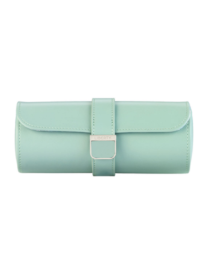 Wolf x Liberty Julia Interior Print Triple Watch Roll - Sage Green *Online Exclusive*