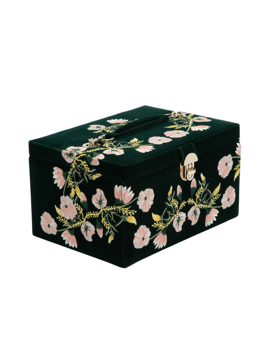 Wolf Zoe Medium Jewellery Box - Forest Green *Online Exclusive*