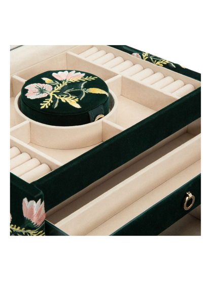 Wolf Zoe Medium Jewellery Box - Forest Green *Online Exclusive*
