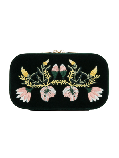 Wolf Zoe Travel Jewellery Box - Forest Green *Online Exclusive*