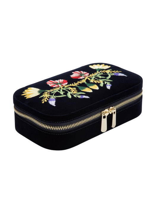 Wolf Zoe Travel Jewellery Box - Indigo *Online Exclusive*