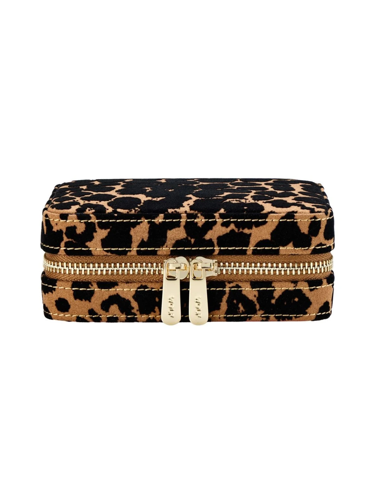 WOLF Savanna Leopard Print Zip Jewellery Case