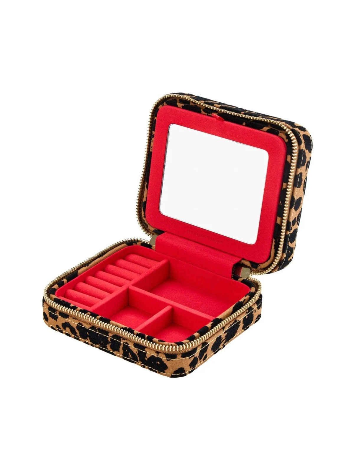 WOLF Savanna Leopard Print Zip Jewellery Case
