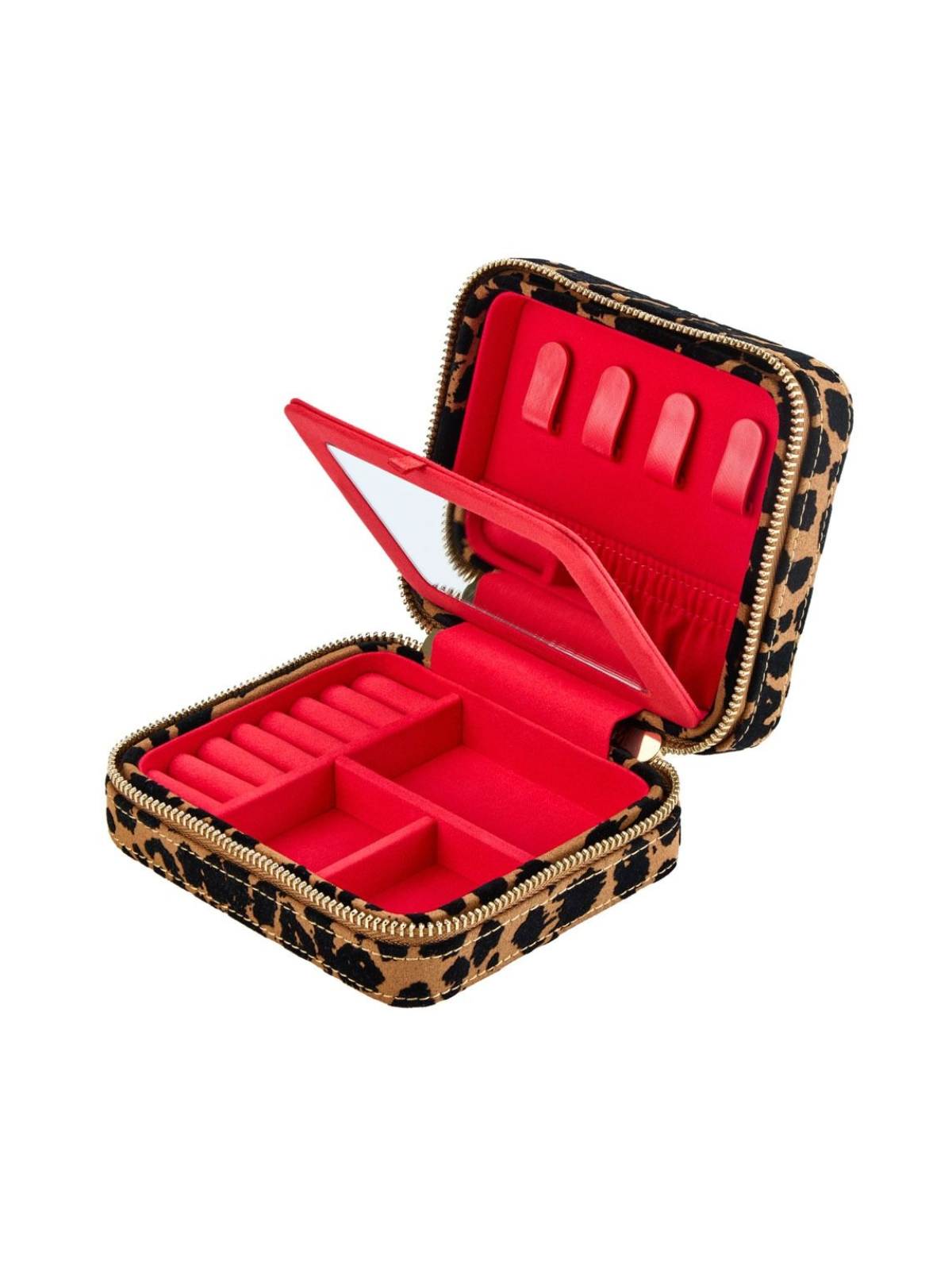 WOLF Savanna Leopard Print Zip Jewellery Case