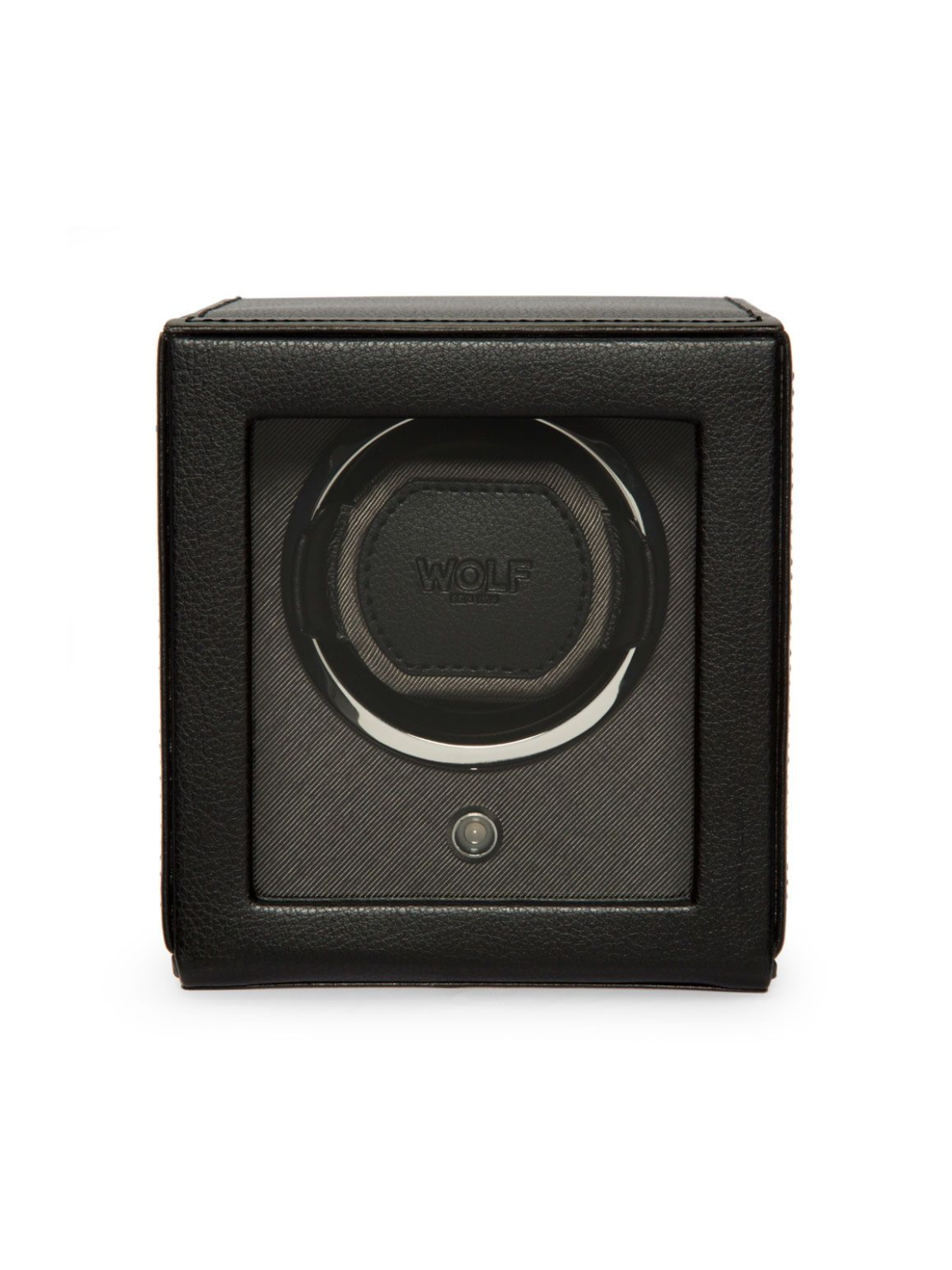 WOLF Cub Single Watch Winder with Cover - Black