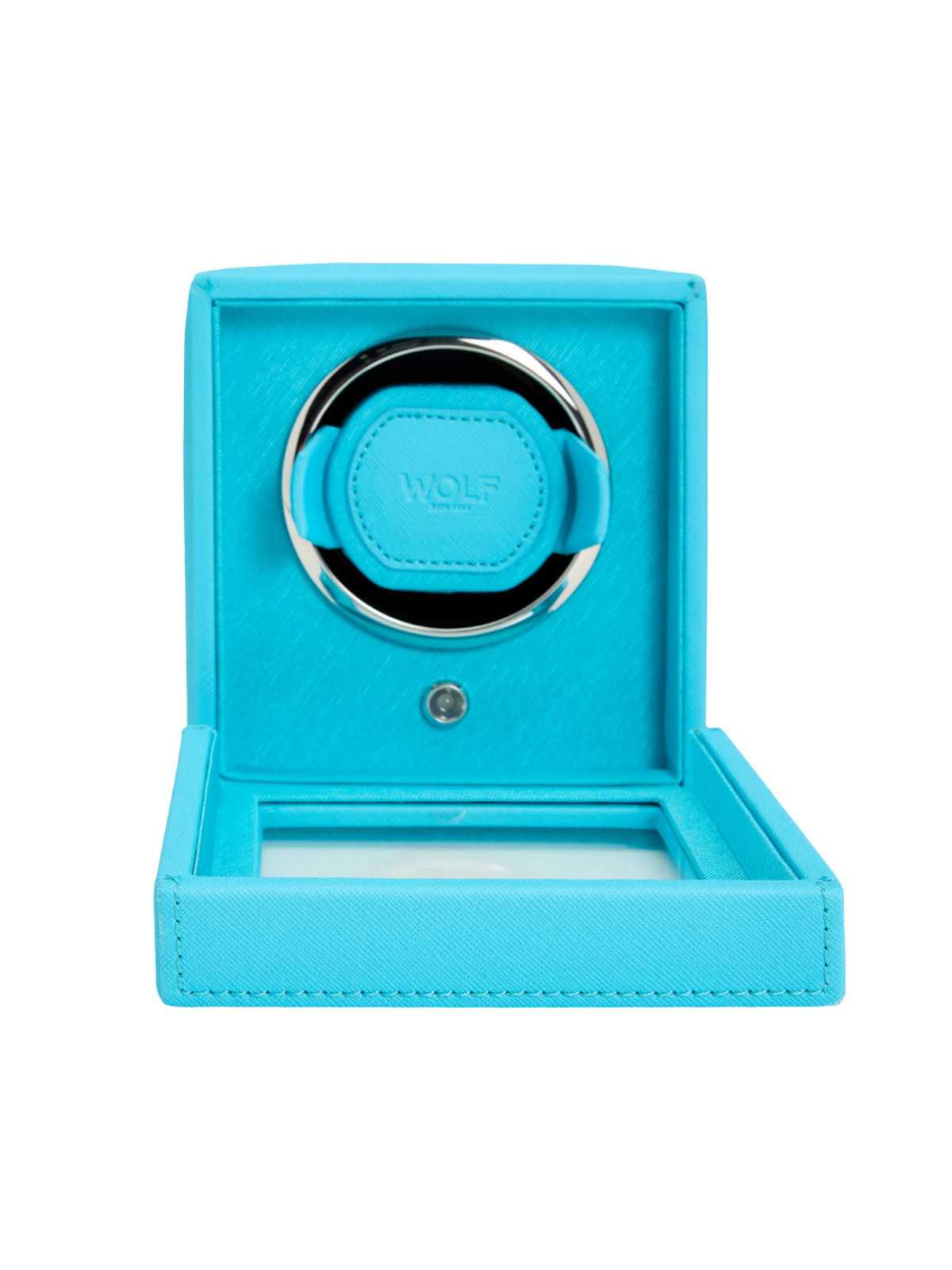Wolf Cub Single Watch Winder with Cover - Turquoise *Online Exclusive*