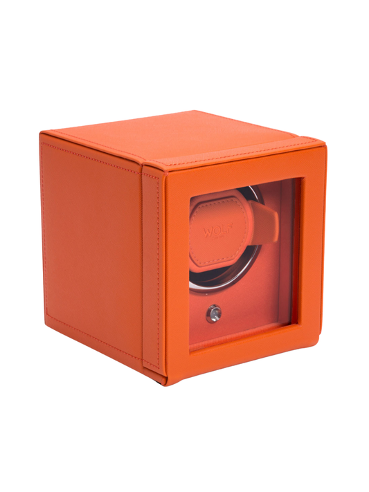 Wolf Cub Single Watch Winder with Cover - Orange *Online Exclusive*