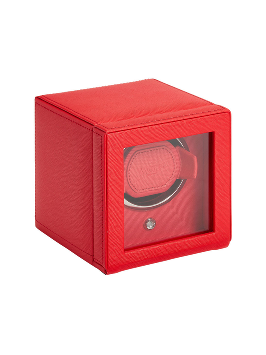 Wolf Cub Single Watch Winder with Cover - Red *Online Exclusive*