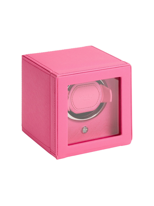 Wolf Cub Single Watch Winder with Cover - Pink *Online Exclusive*