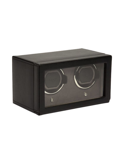 Wolf Cub Double Watch Winder with Cover - Black *Online Exclusive*
