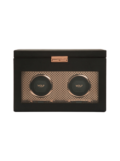 Wolf Axis Double Watch Winder with Storage - Copper *Online Exclusive*