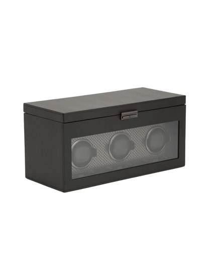 Wolf Axis Triple Watch Winder with Storage - Powder Coat *Online Exclusive*