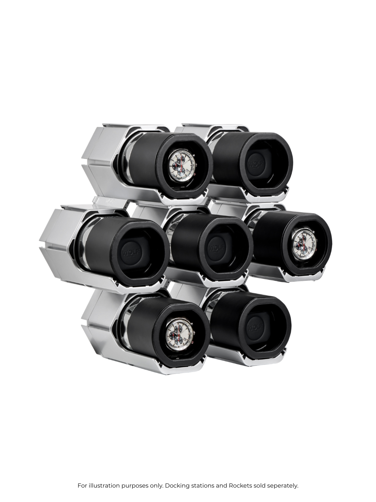 WOLF Rocket Module Watch Winder - Black