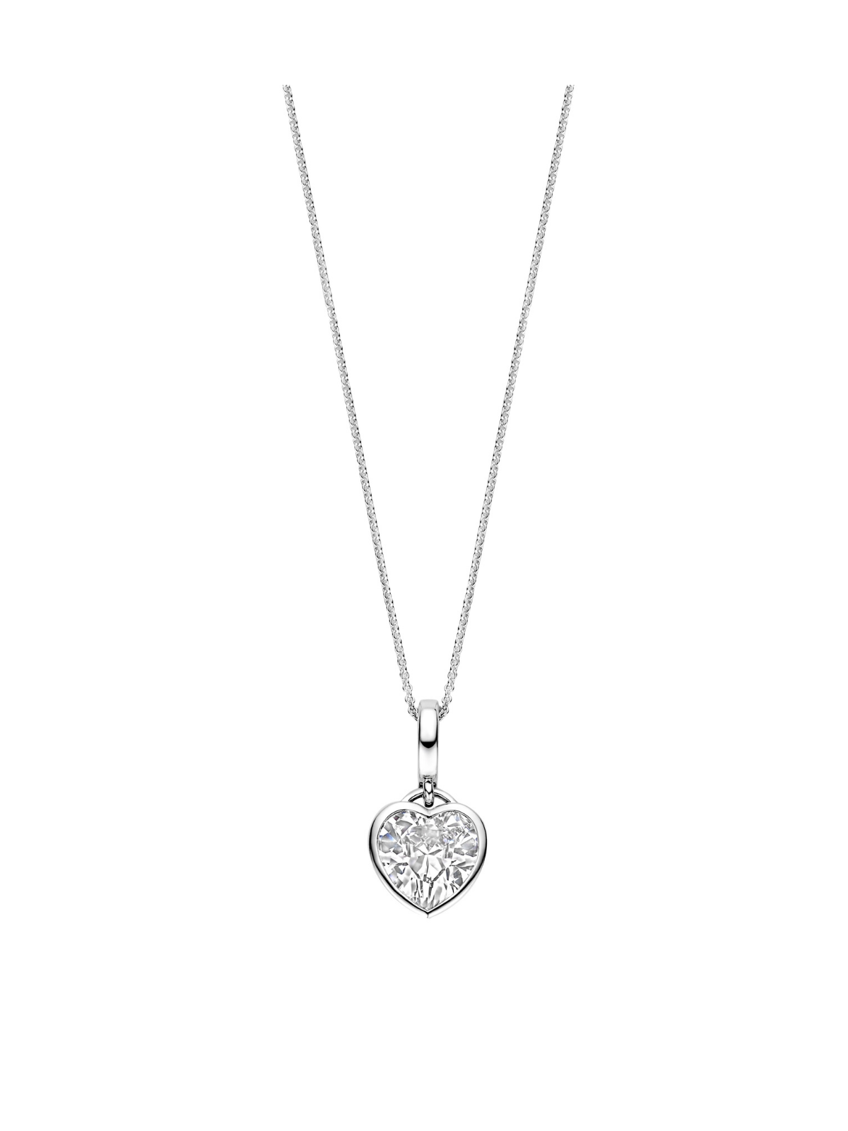 Ti Sento Zirconia Heart Pendant 6861ZI