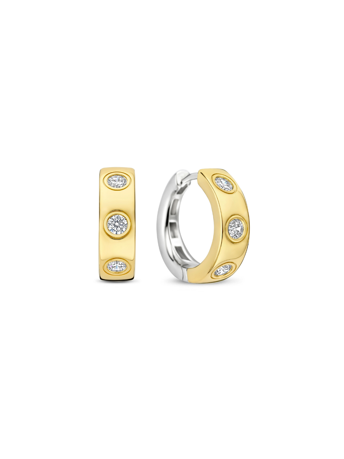 Ti Sento Classic Zirconia Hoop Earrings 78046ZY
