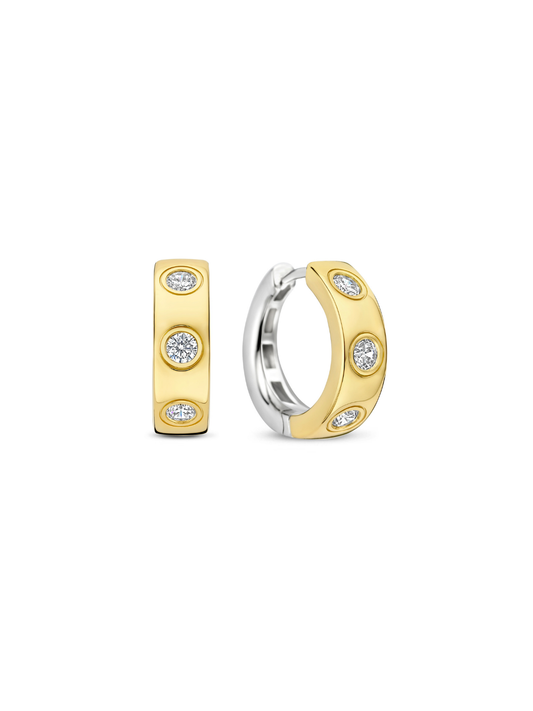 Ti Sento Classic Zirconia Hoop Earrings 78046ZY