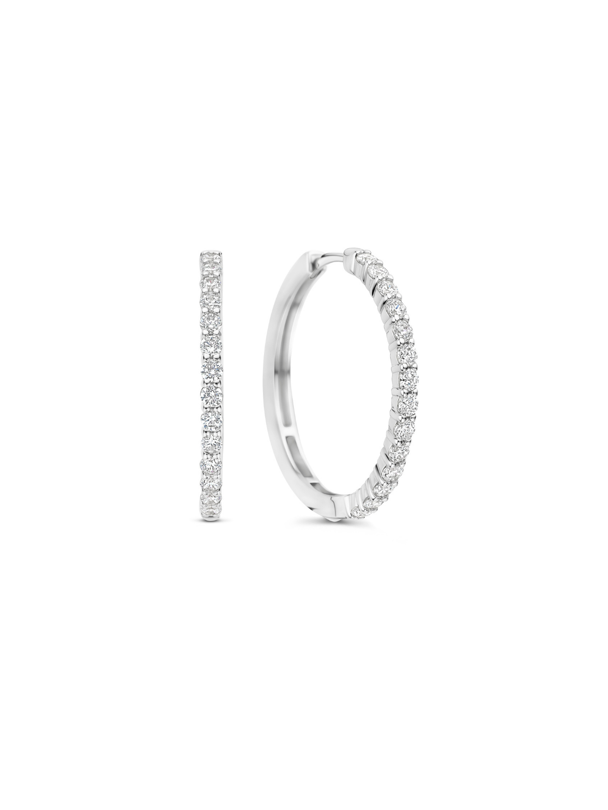 Ti Sento Tennis Oversized Hoop Earrings 25.5mm 78078ZI
