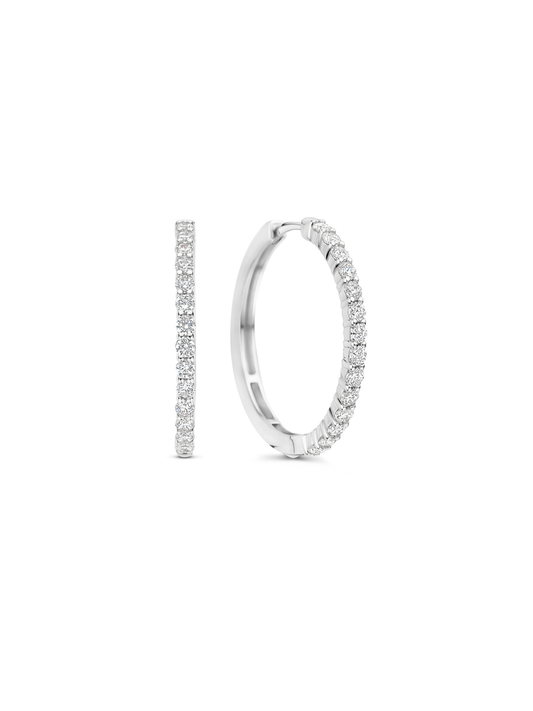 Ti Sento Tennis Oversized Hoop Earrings 25.5mm 78078ZI
