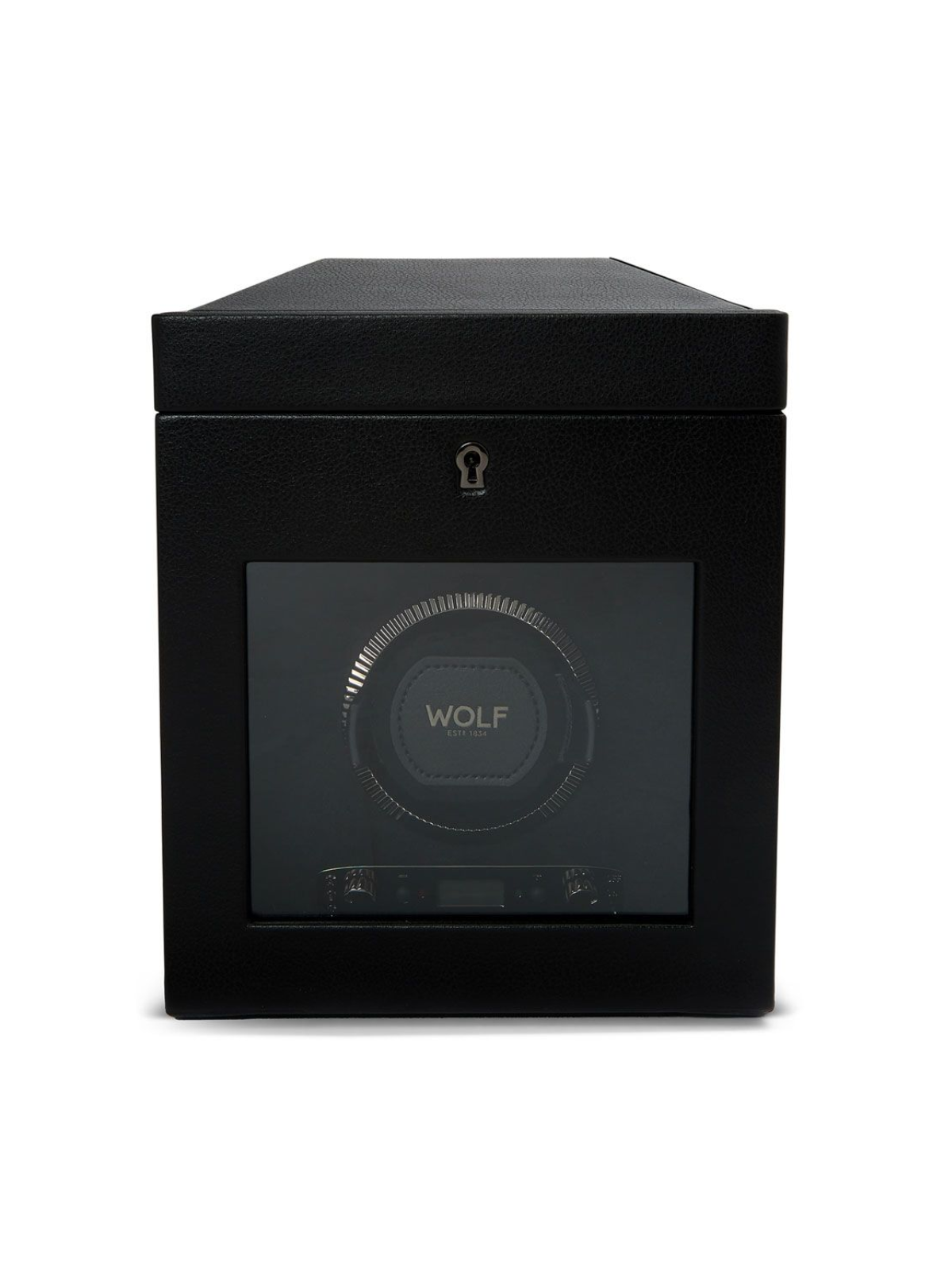WOLF British Racing Single Watch Winder with Storage - Black