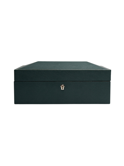 Wolf British Racing 8 Piece Watch Box - Green *Online Exclusive*