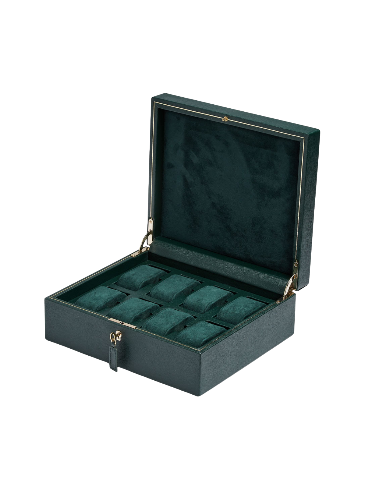 Wolf British Racing 8 Piece Watch Box - Green *Online Exclusive*