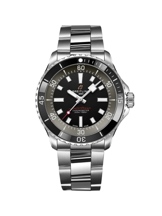 Breitling Superocean Automatic 42 UK Limited Edition with Steel Bracelet & Black Dial
